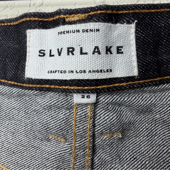 SLVRLAKE London High Rise Straight Leg Jeans Empty Sky Dark Wash - Picture 12 of 14